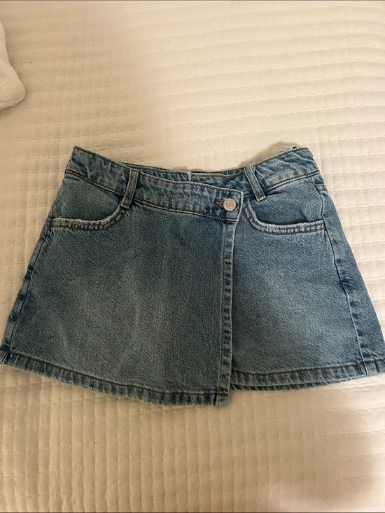 Zara Dresses & Skirts - Zara blue wrap Jean skirt/skort